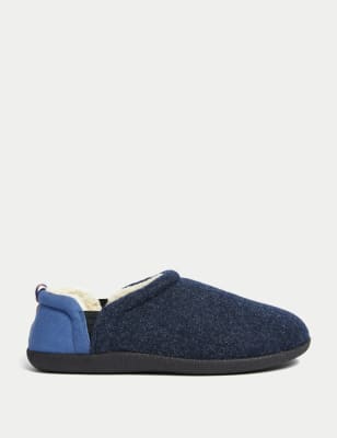 

Mens M&S Collection Fleece Lined Mule Slippers with Freshfeet™ - Navy Mix, Navy Mix