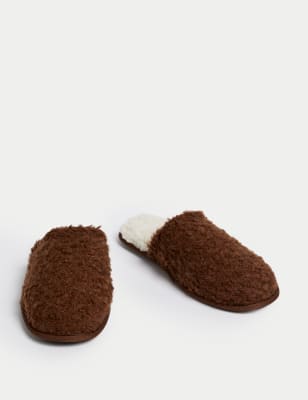 Fleece Lined Mule Slippers with Freshfeet™
