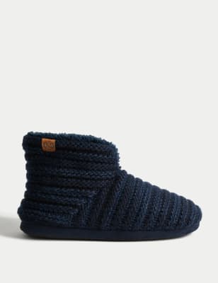 

Mens M&S Collection Slipper Boots with Freshfeet™ - Navy, Navy