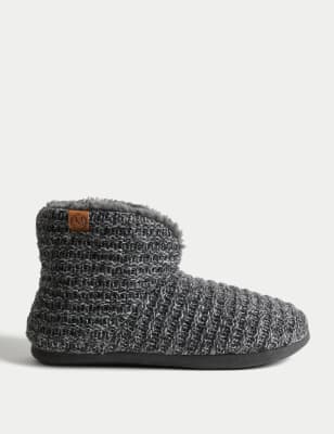 

Mens M&S Collection Slipper Boots with Freshfeet™ - Grey, Grey