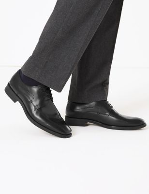 Patent-leather Derby shoes