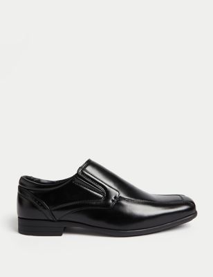 M&S Mens Slip-On Shoes - 6 - Black, Black