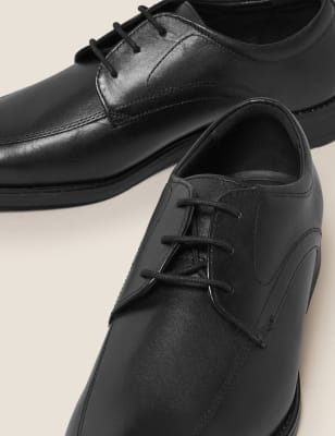 

Mens M&S Collection Leather Derby Shoes - Black, Black