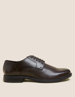 

Mens M&S Collection Leather Derby Shoes - Brown, Brown