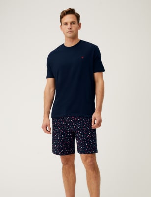 

Mens M&S Collection Schlafanzugset aus reiner Baumwolle zum Valentinstag - Navy Mix, Navy Mix