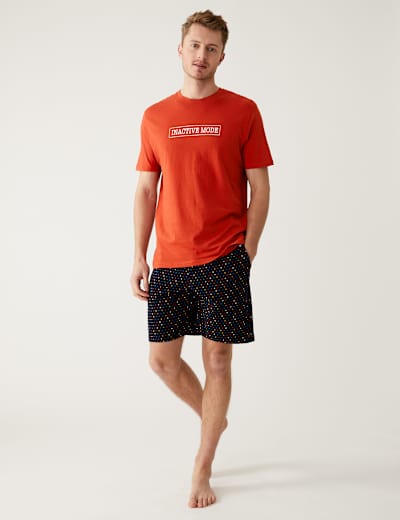Pure Cotton Inactive Mode Slogan Pyjama Set