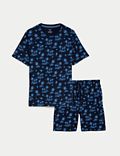 Pyjama 100&nbsp;% coton à motif tropical