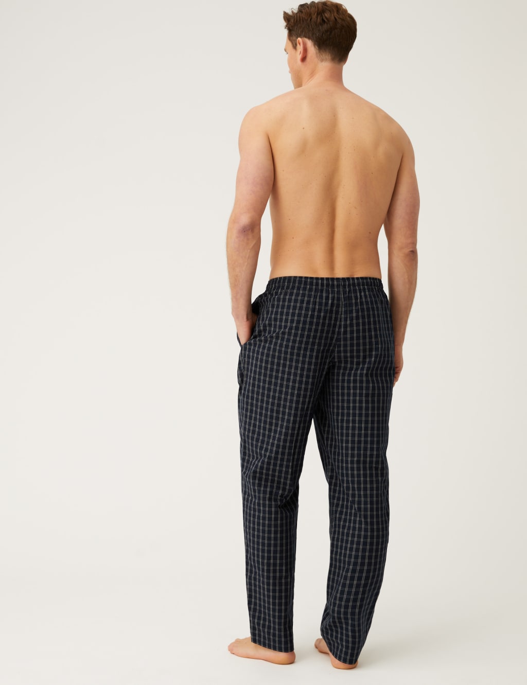 2pk Pure Cotton Checked Pyjama Bottoms image 3