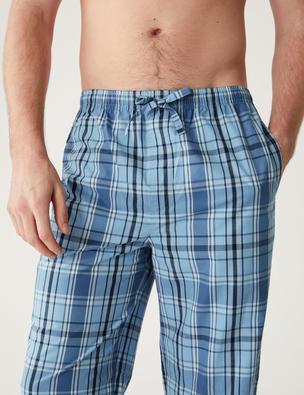 Pure Cotton Checked Pyjama Set image 4