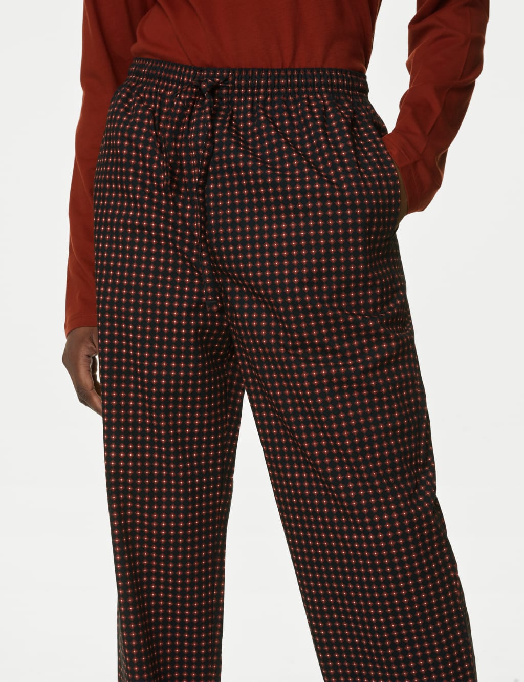 Pure Cotton Geometric Print Pyjama Set image 3