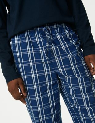 Pure Cotton Checks Pajama Set