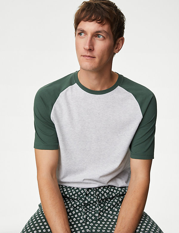 Pure Cotton Geometric Print Pyjama Set - US