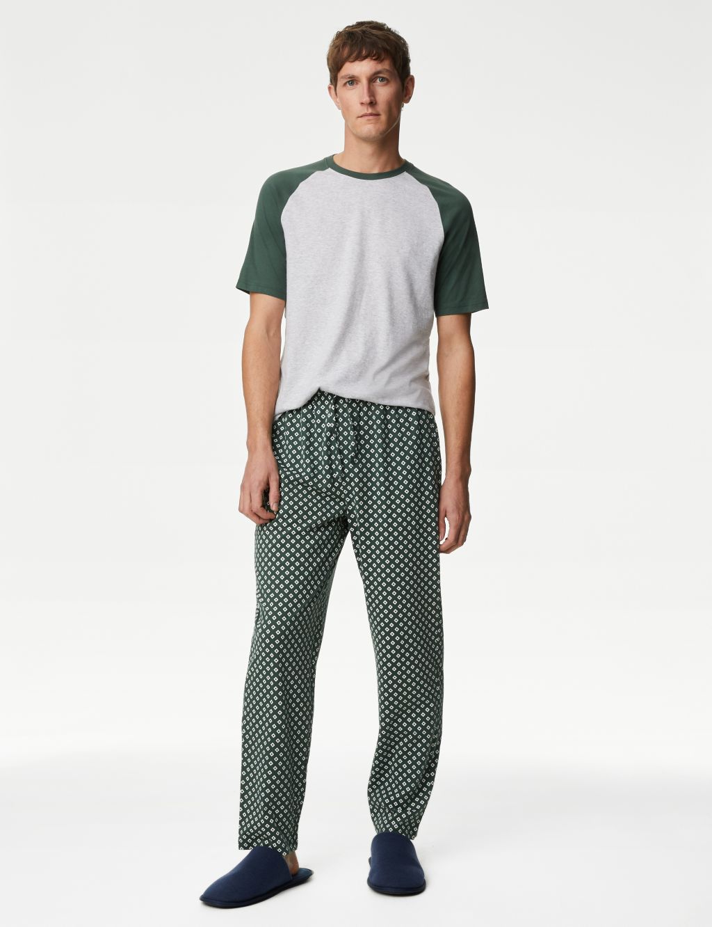 Pure Cotton Geometric Print Pyjama Set image 3