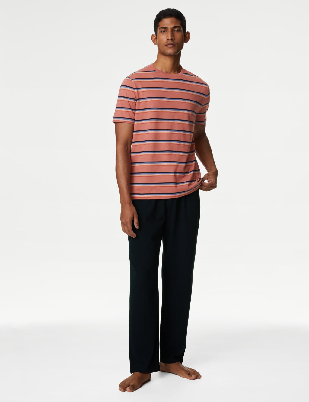 Short sleeve mens pajama set discount