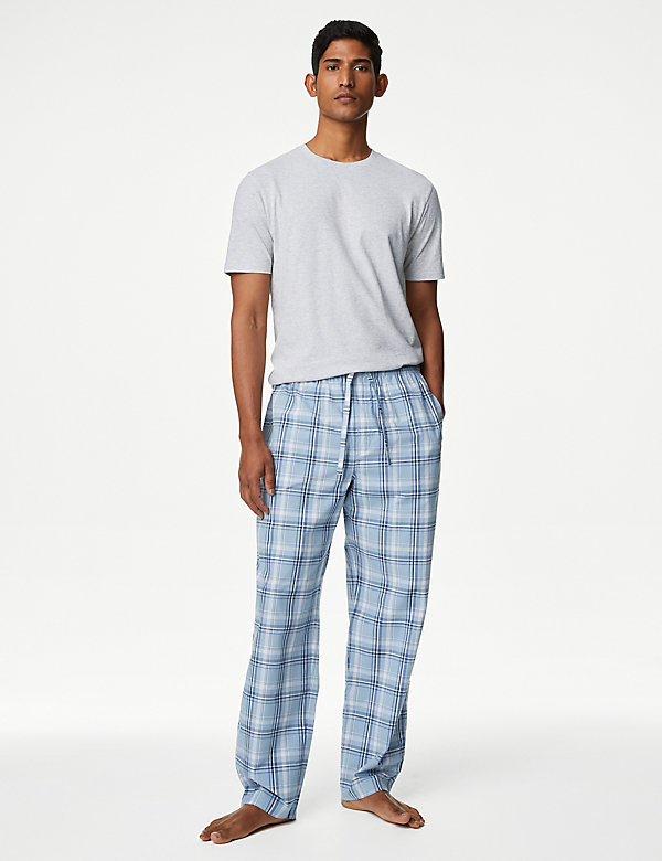 Pure Cotton Checked Pyjama Set - IT