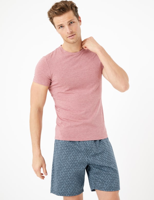 Cotton Diamond Print Pyjama Shorts