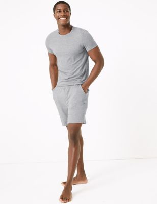  Pyjashort en coton ultra-doux de première qualité - Grey Marl
