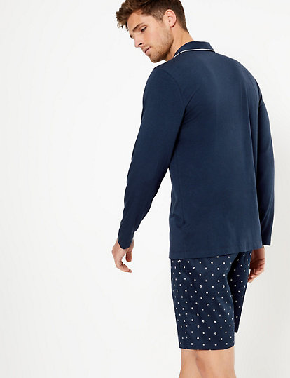Supima® Cotton Geo Print Pyjama Shorts