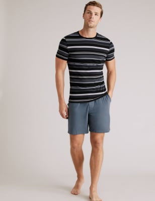  Pyjashort en coton ultra-doux de première qualité - Air Force Blue