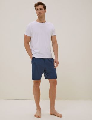 

Mens Autograph Premium Cotton Supersoft Pyjama Shorts - Navy, Navy