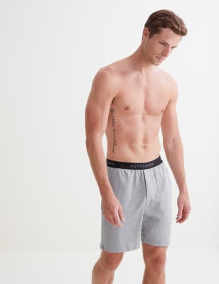  Pyjashort en coton ultra-doux de première qualité - Grey Marl