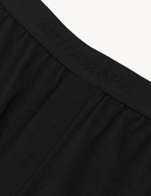 Autograph Mens Premium Cotton Supersoft Pyjama Shorts - Black, Black,Grey Marl