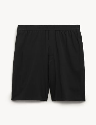 Men's Comfort Stretch Woven Sleep Shorts, Cotton Blend