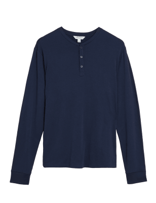 

Mens Autograph Premium Cotton Pyjama Top - Navy, Navy