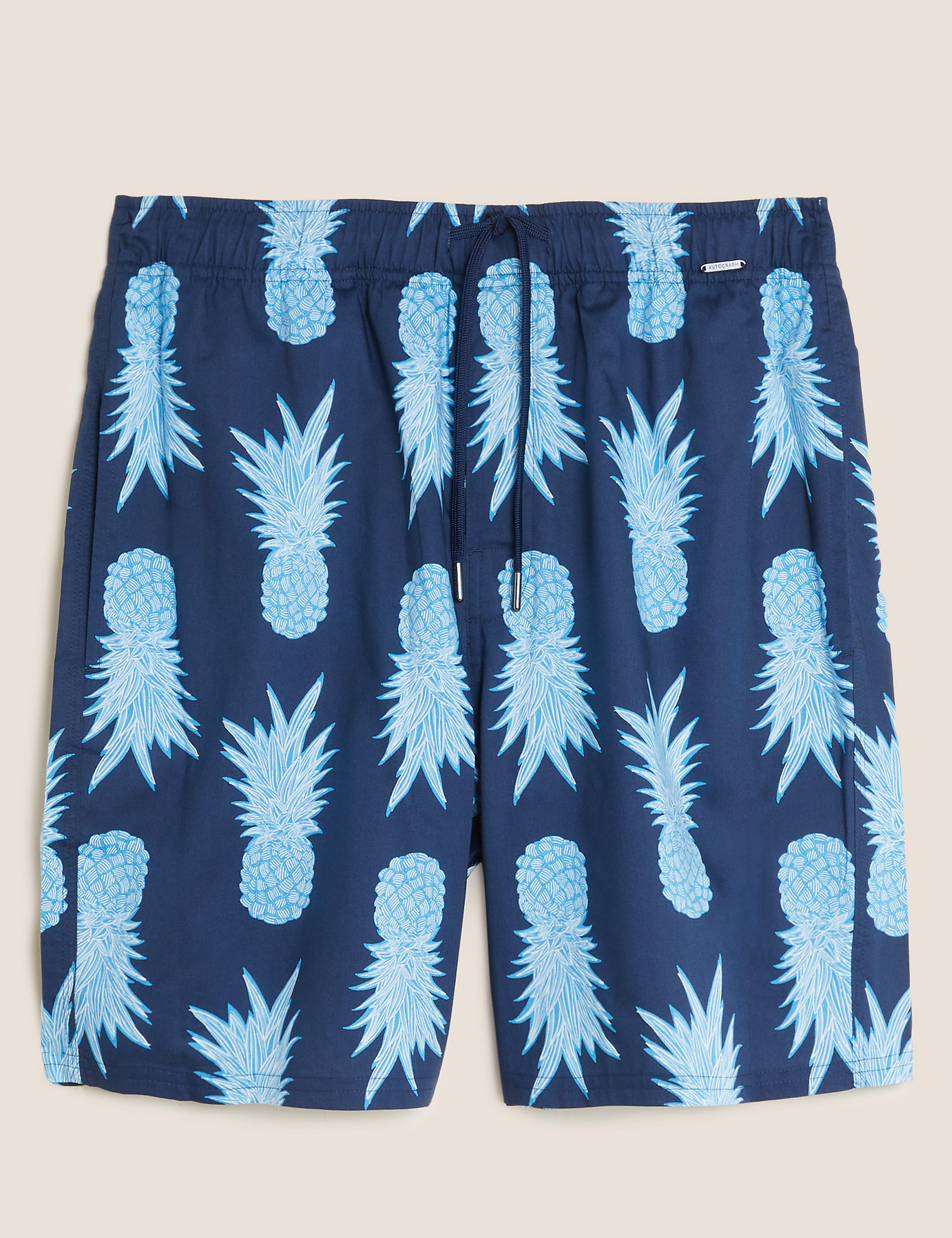 Cotton Rich Pineapple Print Pyjama Shorts