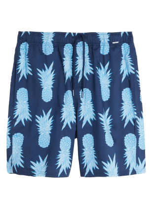 

Mens Autograph Cotton Rich Pineapple Print Pyjama Shorts - Navy Mix, Navy Mix