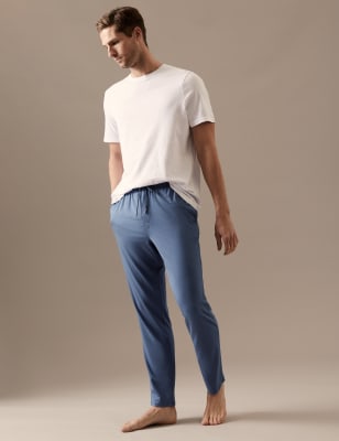 Soft regular fit cotton stretch lounge pants with drawstring, Buy Mens &  Kids Innerwear