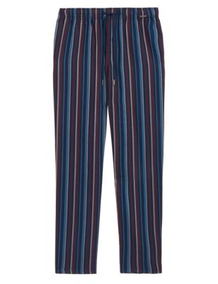 Autograph Mens Tencel™ Cotton Blend Striped Pyjama Bottoms - Multi, Multi