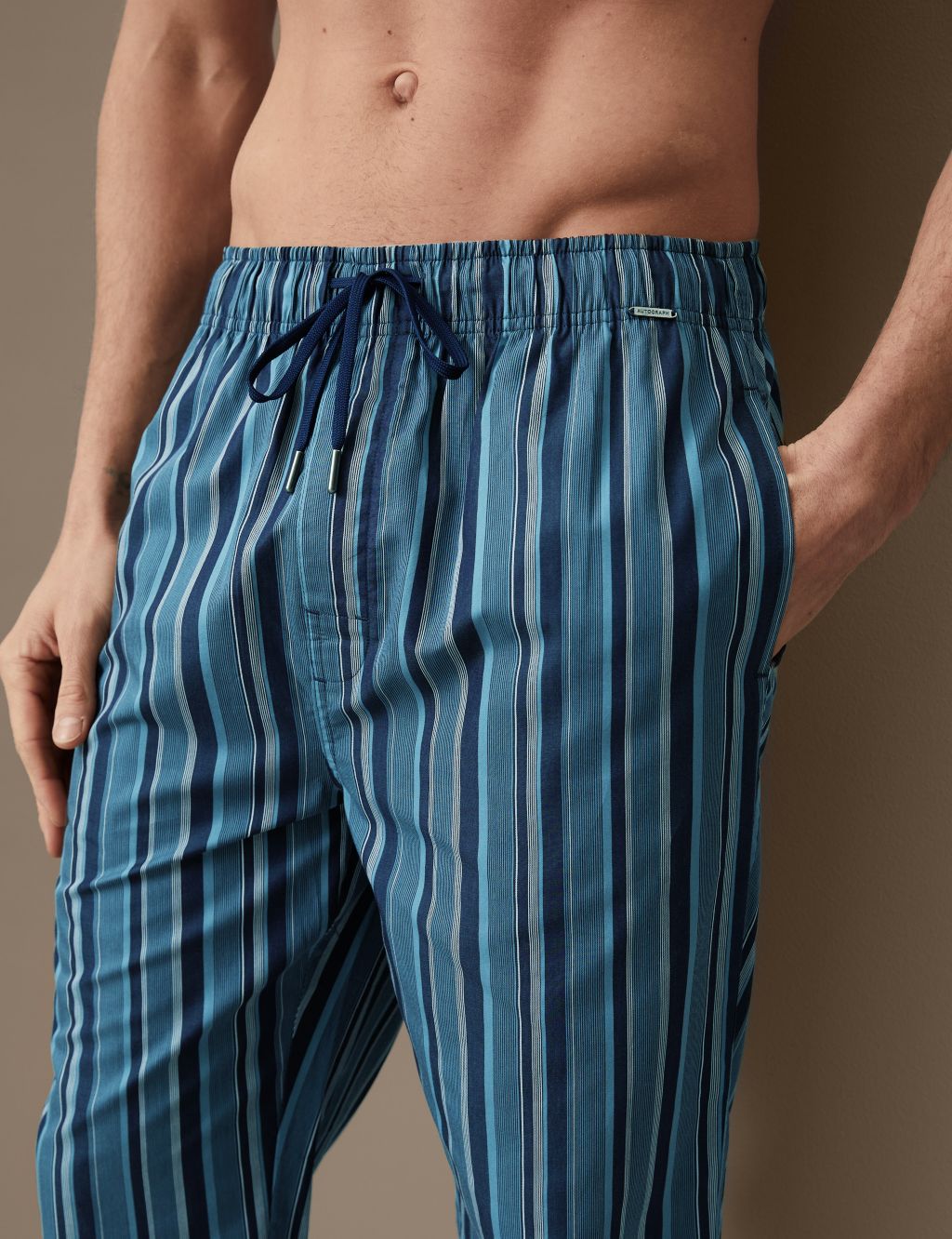 Cotton Rich Striped Pyjama Bottoms image 2