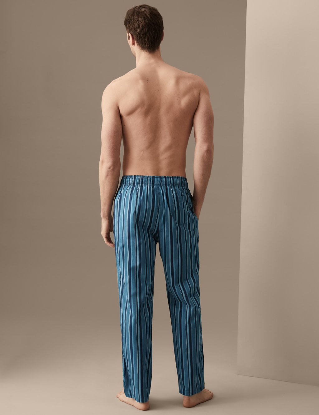Cotton Rich Striped Pyjama Bottoms image 3