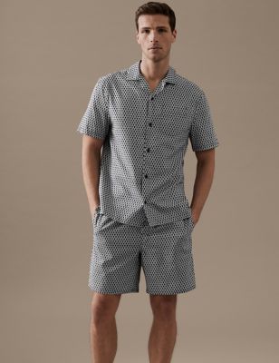 Cotton Rich A Print Pyjama Shorts - MV