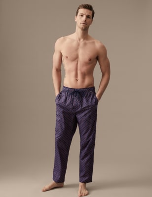 Mens elasticated waist online pyjama bottoms