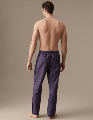 Mens patterned pyjama online bottoms