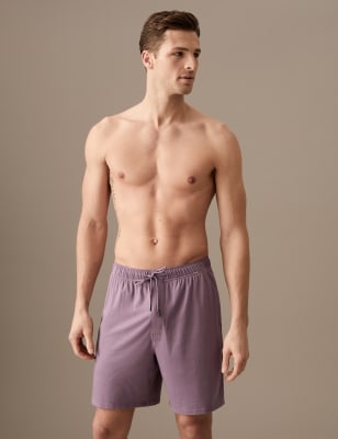 

Mens Autograph Cotton Blend Pyjama Shorts - Dusted Plum, Dusted Plum