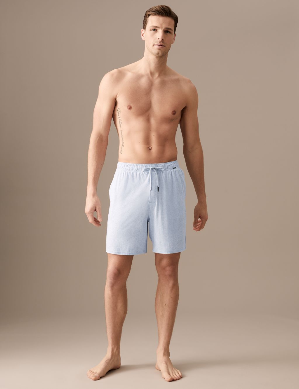 Cotton Blend Pyjama Shorts image 1