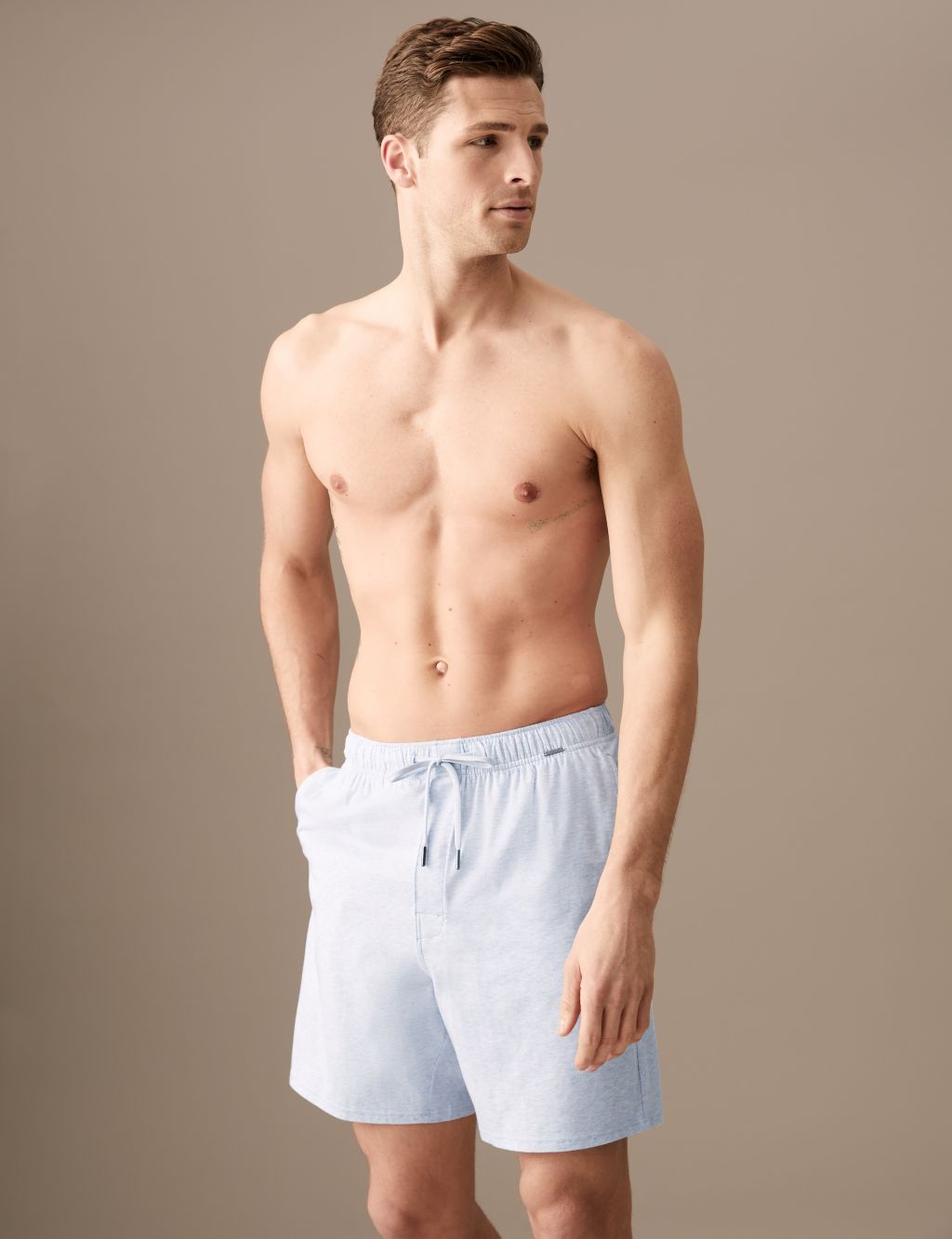 Cotton Blend Pyjama Shorts image 3