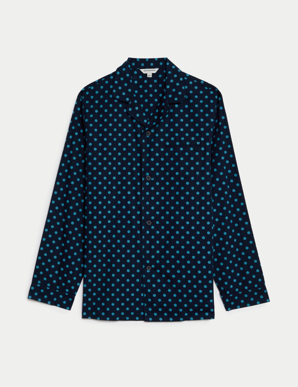 Cotton Rich Polka Dot Pyjama Shirt image 1