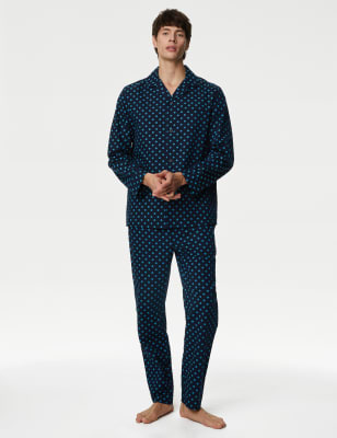 

Mens Autograph Cotton Rich Polka Dot Pyjama Bottoms - Navy Mix, Navy Mix