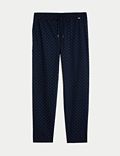 Pyžamové kalhoty s&nbsp;vysokým podílem bavlny Supima® a&nbsp;geometrickým vzorem