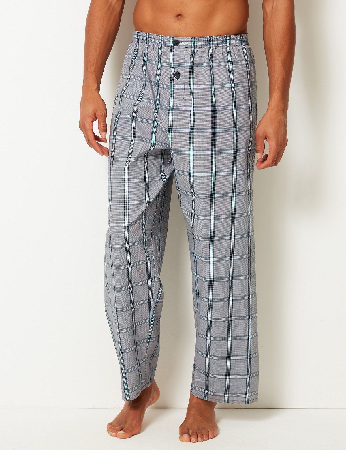 Cotton Blend Checked Pyjama Set