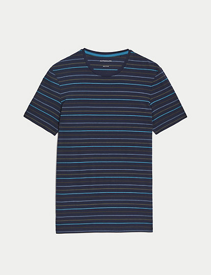 Supima® Cotton Blend Striped T-Shirt Vest