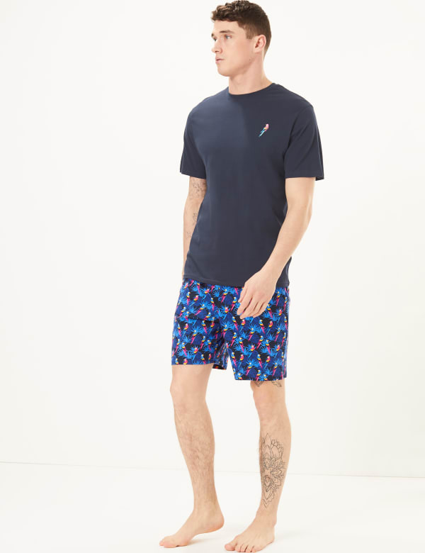 Pure Cotton Parrot Print Pyjama Set