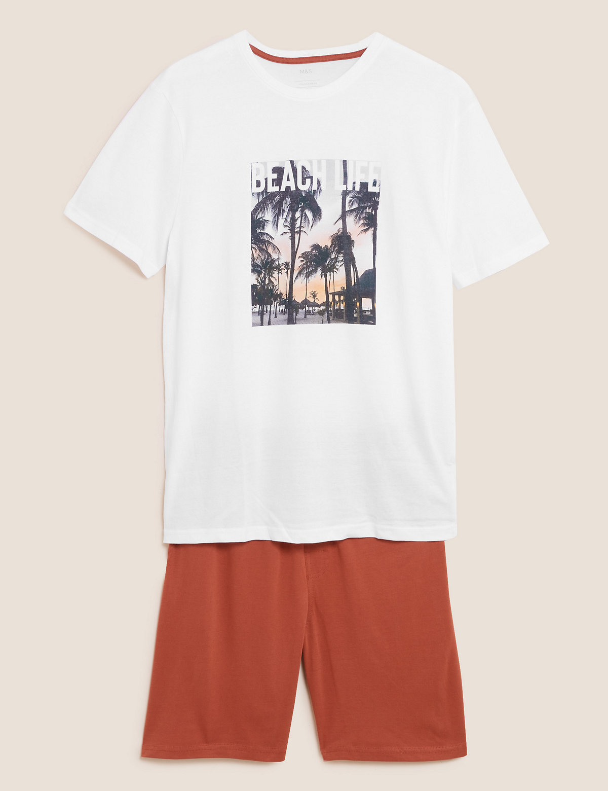 Pure Cotton Beach Graphic Pyjama Set