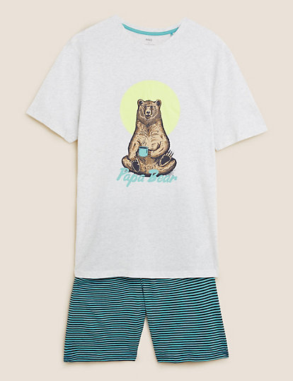 Pure Cotton Papa Bear Pyjama Set