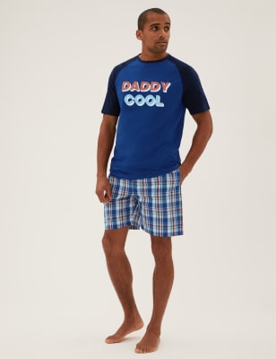 Pure Cotton Daddy Cool Slogan Pyjama Set