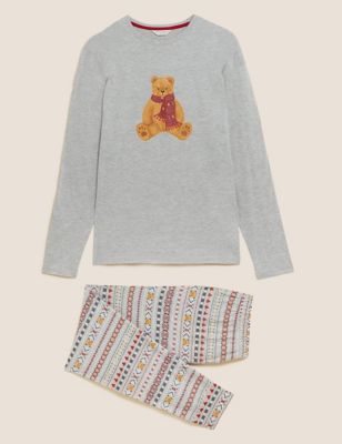 desbloquear opción mostrador Pijama navideño familiar del oso Spencer para hombre | M&S ES